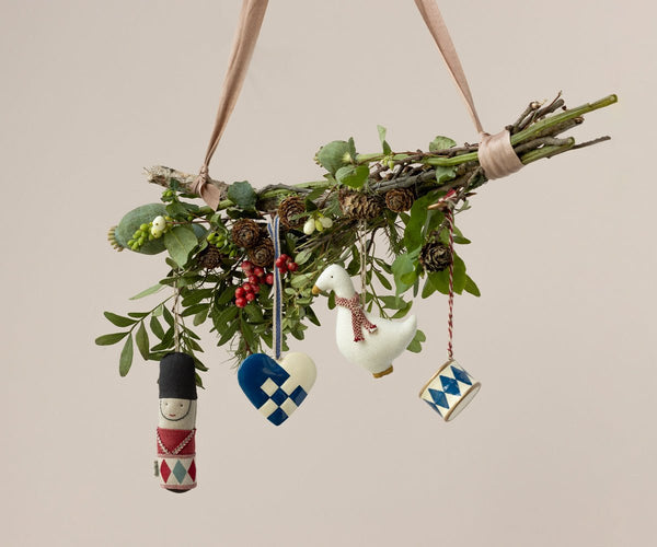 Metal ornament, Small drum - Dark blue, SEASON, Maileg USA - All The Little Bows