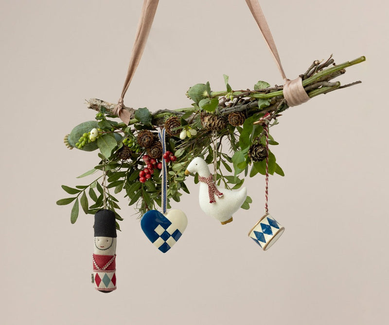 Metal ornament, Small drum - Dark blue, SEASON, Maileg USA - All The Little Bows