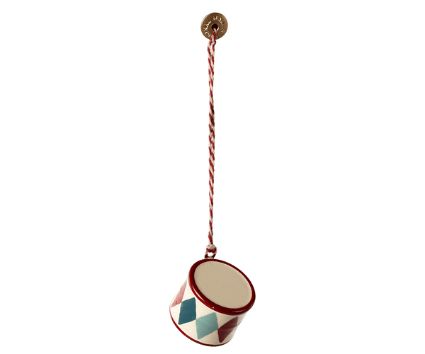 Metal ornament, Small drum - Classic red, SEASON, Maileg USA - All The Little Bows