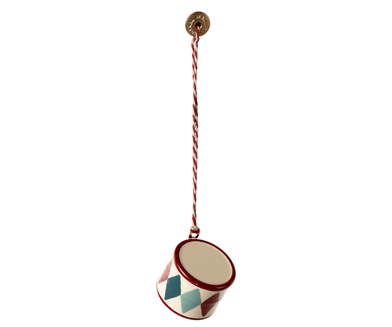 Metal ornament, Small drum - Classic red, SEASON, Maileg USA - All The Little Bows