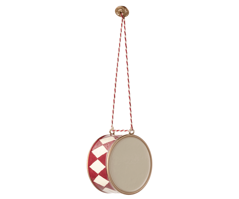 Metal ornament, Large drum - Red, SEASON, Maileg USA - All The Little Bows
