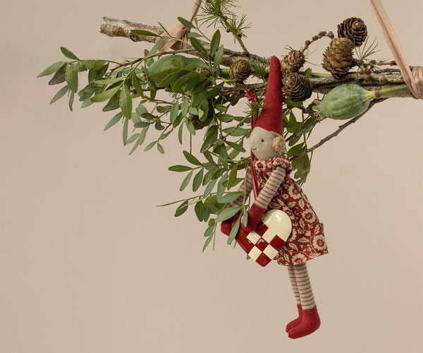 Metal ornament, Small heart - Red, SEASON, Maileg USA - All The Little Bows