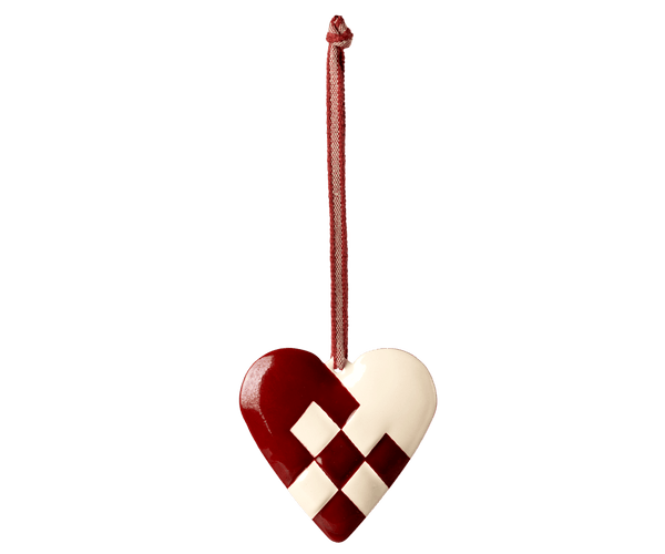 Metal ornament, Large heart - Red, SEASON, Maileg USA - All The Little Bows
