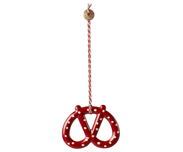Metal ornament, Pretzel - Dot, SEASON, Maileg USA - All The Little Bows