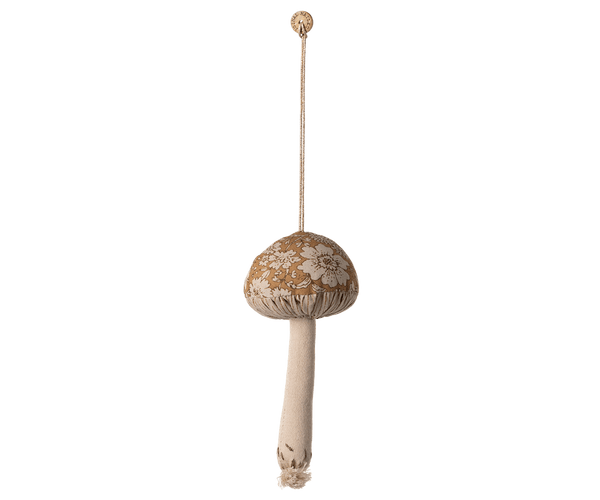 Mushroom ornament, Blossom - Ocher, SEASON, Maileg USA - All The Little Bows