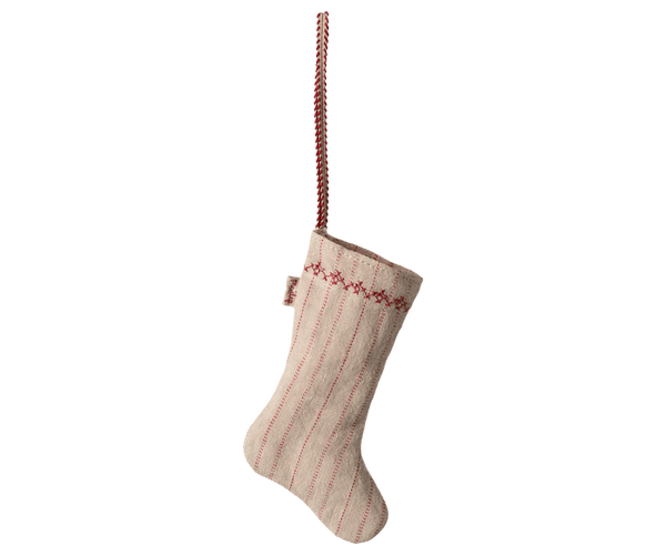 Stocking ornament, Stripe - Sand, SEASON, Maileg - All The Little Bows