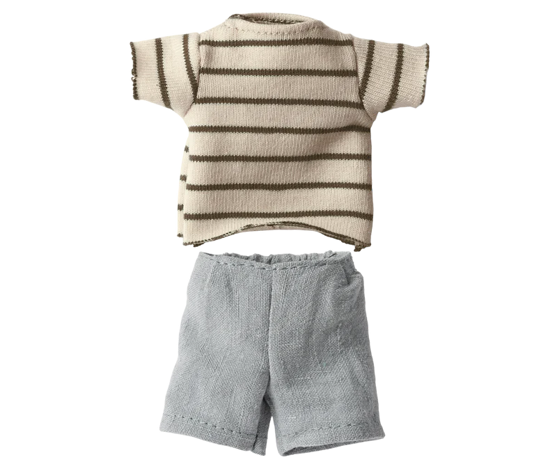 Maileg | Striped Shirt & Shorts, Size 1