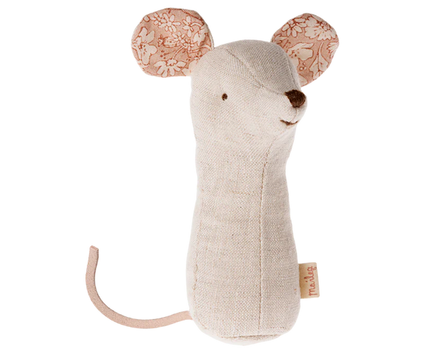 Lullaby Friend Rattle, Mouse - Natural