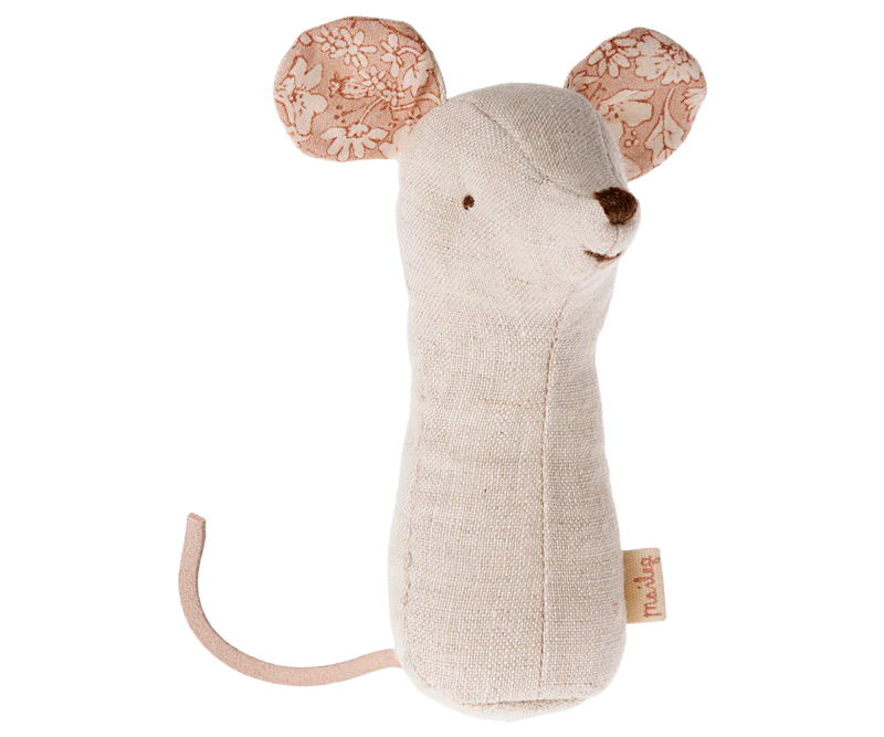 Lullaby Friend Rattle, Mouse - Natural