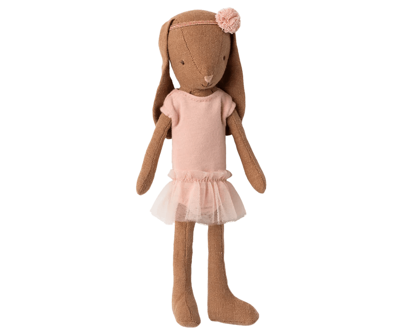 Maileg | Bunny Size 1, Chocolate Brown - Rose Ballet Suit & Skirt, , Maileg - All The Little Bows