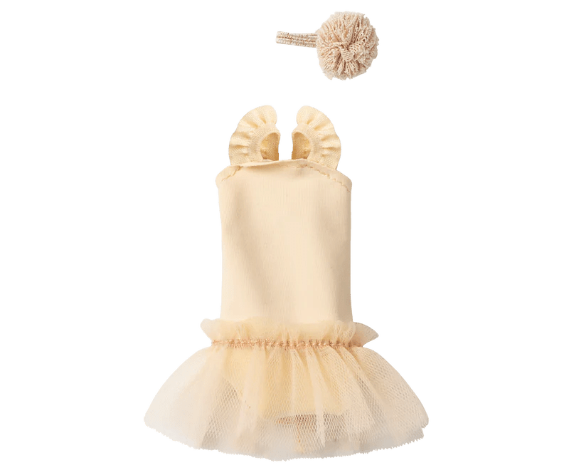 Maileg | Ballet Suit & Skirt, Cream - Size 1, , Maileg - All The Little Bows