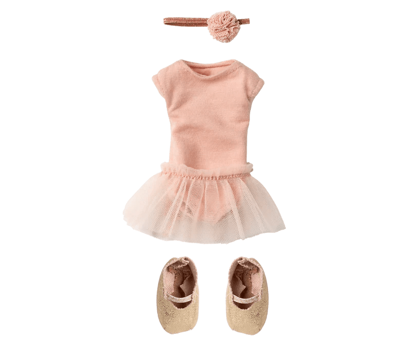 Maileg | Ballet Suit, Skirt, & Shoes, Rose - Size 2, , Maileg - All The Little Bows