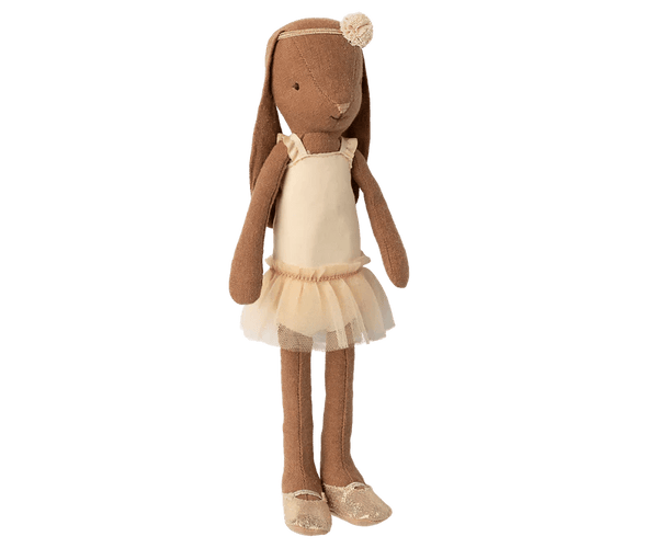 Maileg | Bunny Size 2, Chocolate Brown - Cream Ballet Suit & Skirt