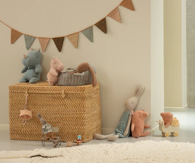 Maileg | Safari Friends, Hippo w/ Skirt - Soft Rose, , Maileg - All The Little Bows