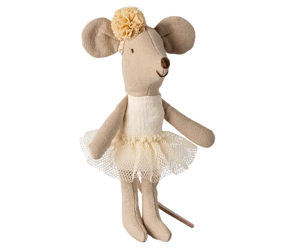 Maileg | Ballerina Mouse, Little Sister - Off White