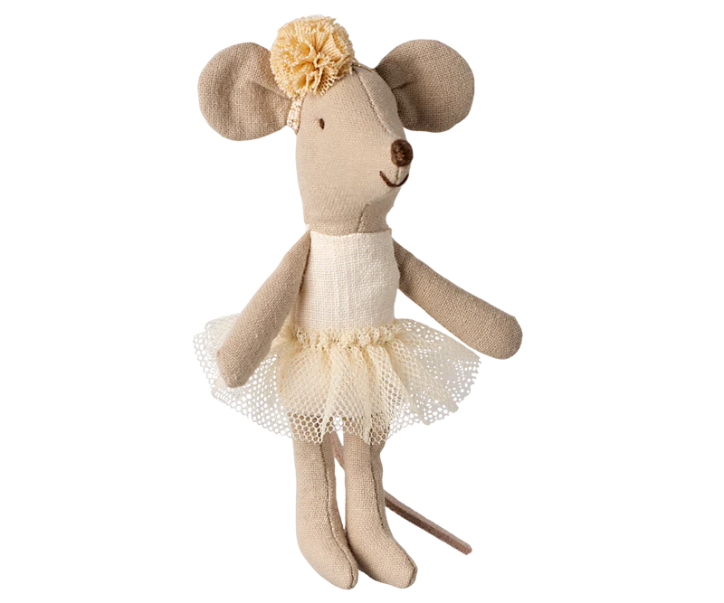 Maileg | Ballerina Mouse, Little Sister - Off White