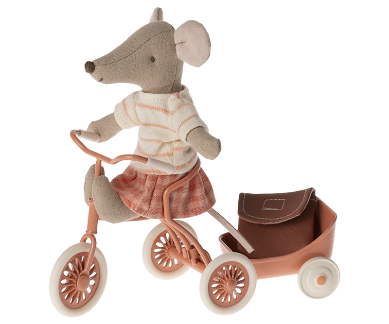 Maileg | Tricycle Mouse, Big Sister - Coral