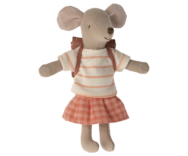 Maileg | Tricycle Mouse, Big Sister - Coral