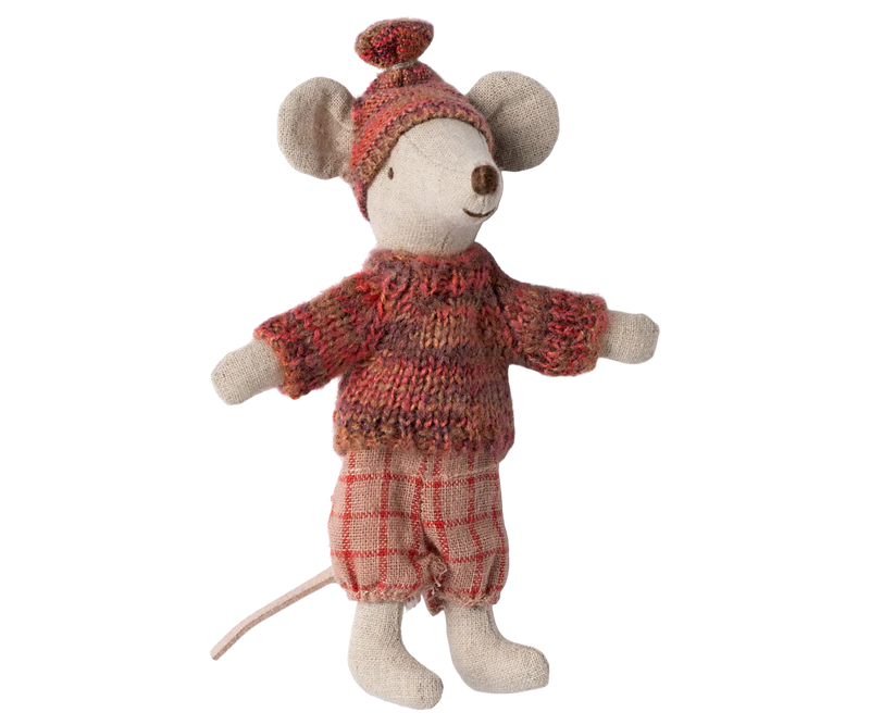 Maileg | Winter Mouse w/ Ski Set & Hat, Big Sister (2024)