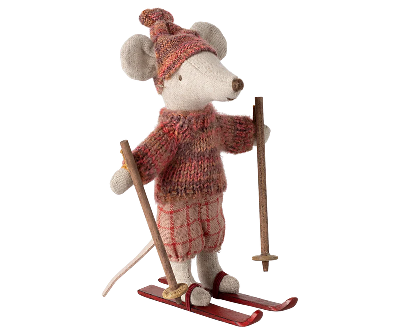 Maileg | Winter Mouse w/ Ski Set & Hat, Big Sister (2024)