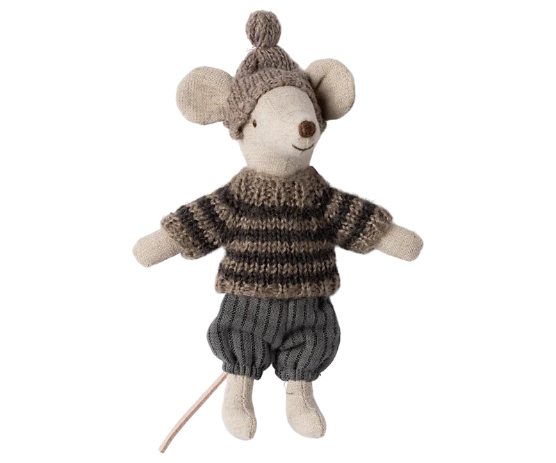 Maileg | Winter Mouse w/ Ski Set & Hat, Big Brother (2024)