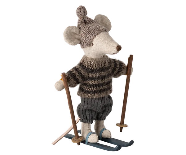 Maileg | Winter Mouse w/ Ski Set & Hat, Big Brother (2024)