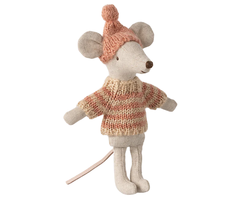 Maileg | Knitted Sweater & Hat, Big Sister Mouse