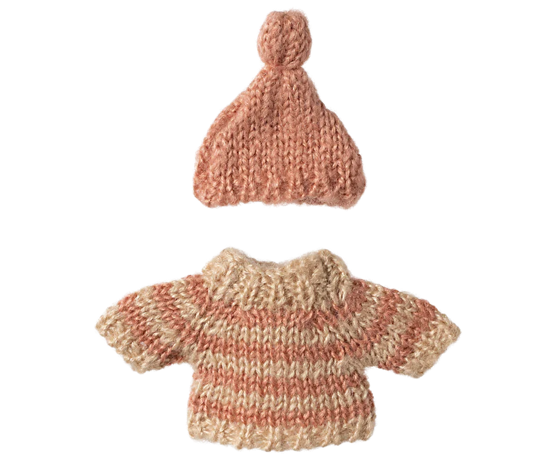 Maileg | Knitted Sweater & Hat, Big Sister Mouse