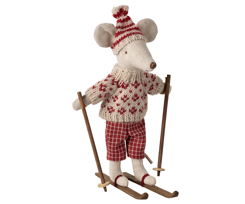 Maileg | Winter Mouse w/ Ski Set & Hat, Mum (2024)