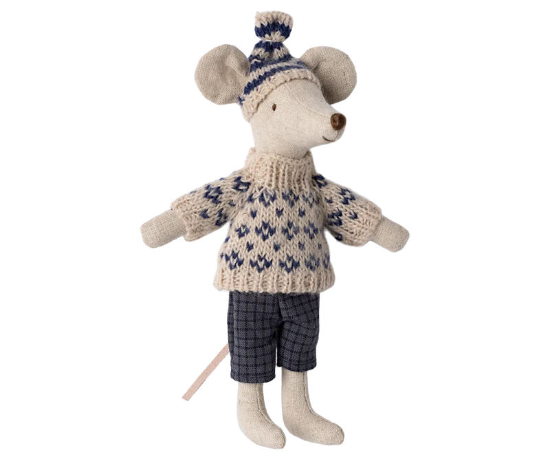 Maileg | Winter Mouse w/ Ski Set & Hat, Dad (2024)