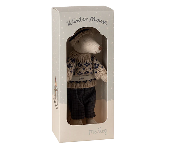 Maileg | Winter Mouse w/ Ski Set & Hat, Dad (2024)