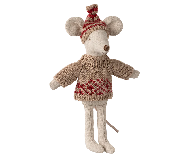 Maileg | Knitted Sweater & Hat, Mum Mouse