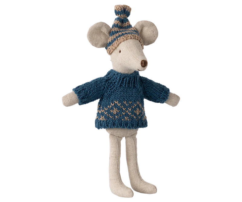 Maileg | Knitted Sweater & Hat, Dad Mouse