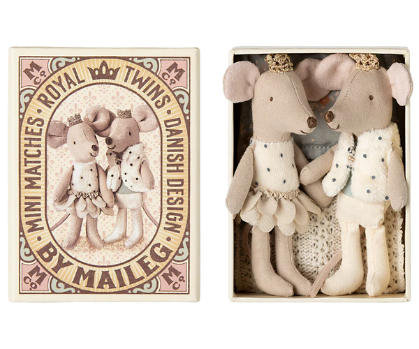 Maileg | Royal Twins, Little Sister & Brother in Matchbox (2025)