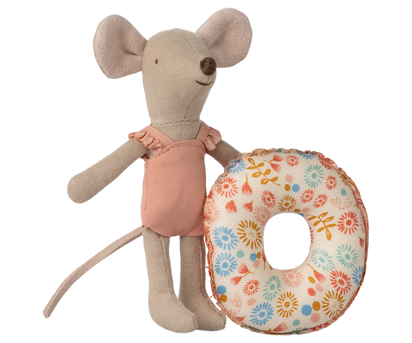 Maileg | Beach Mouse w/ Float, Little Sister - Flower
