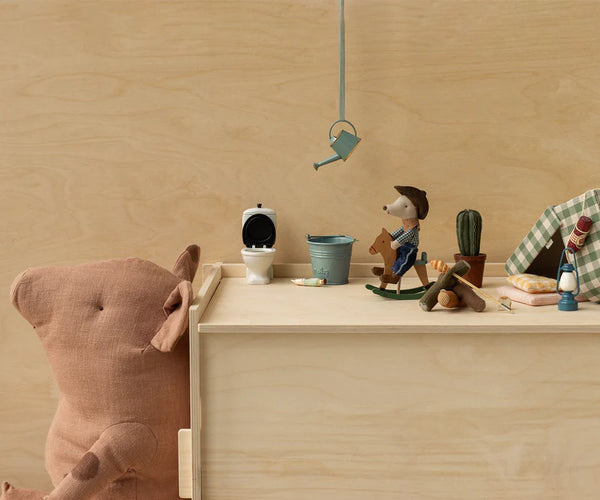 Maileg | Cowboy Mouse on Rocking Horse, Little Brother