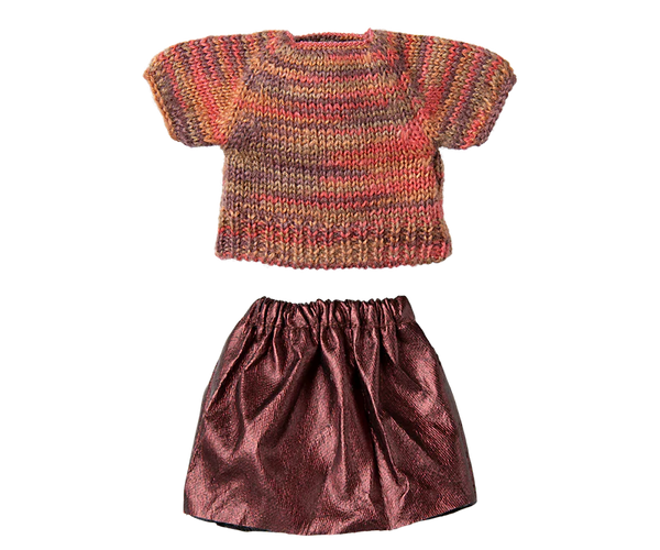 Maileg | Skirt & Kitted Blouse, Mum Mouse