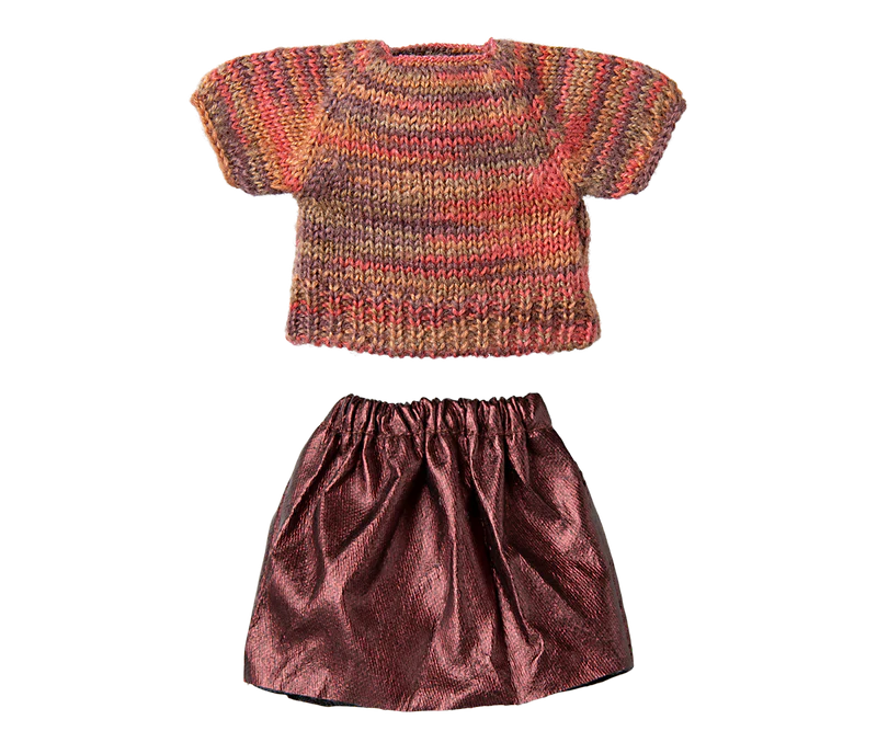 Maileg | Skirt & Kitted Blouse, Mum Mouse