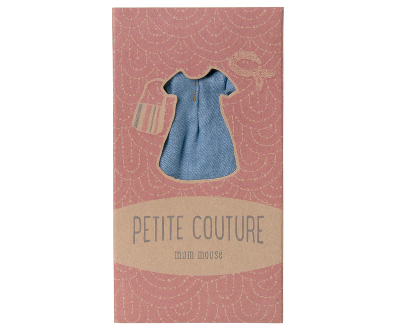 Maileg | Denim Dress & Bag, Mum Mouse