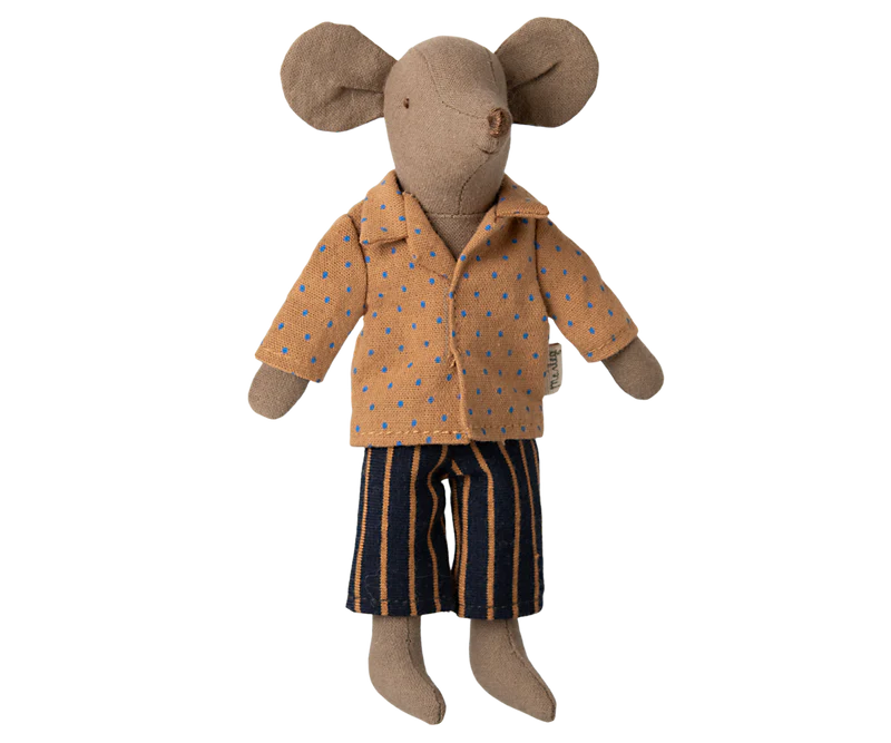 Maileg | Shirt & Striped Pants, Dad Mouse