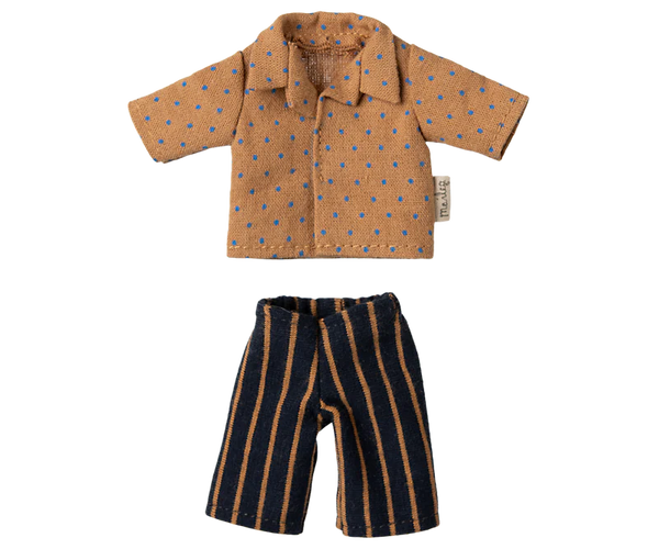 Maileg | Shirt & Striped Pants, Dad Mouse