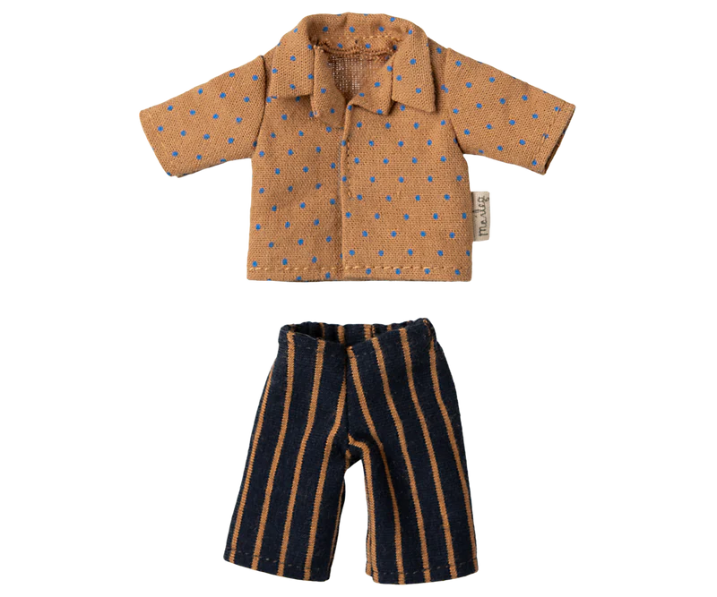 Maileg | Shirt & Striped Pants, Dad Mouse