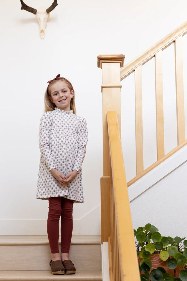 Pima Frill - Neck Dress | Cameo, Girls Dress, Iver & Isla - All The Little Bows
