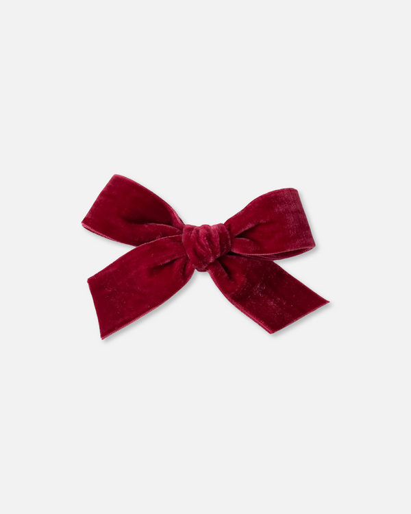 Classic Velvet Bow | Berry