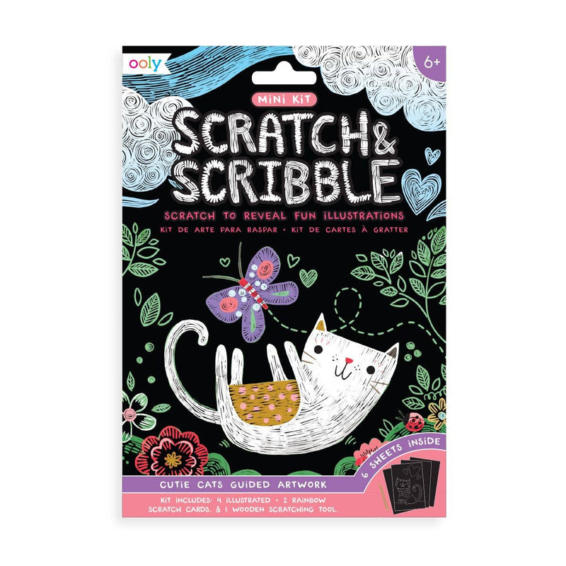 OOLY - Mini Scratch & Scribble Art Kit: Cutie Cats