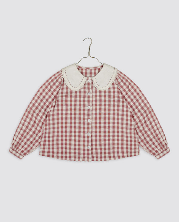 Smocked Catherine Blouse || Seersucker Gingham in Apple Butter