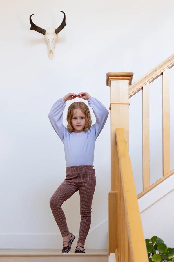 Pima Poet Top | Heather, Girls T Shirt, Iver & Isla - All The Little Bows