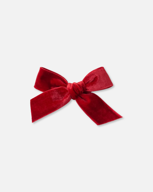 Classic Velvet Bow | Cherry