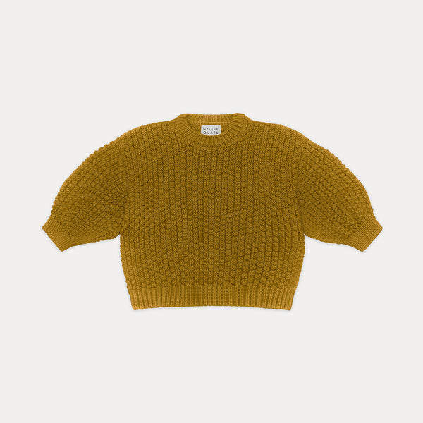 Scrabble Jumper | Golden Olive Organic Cotton Knit