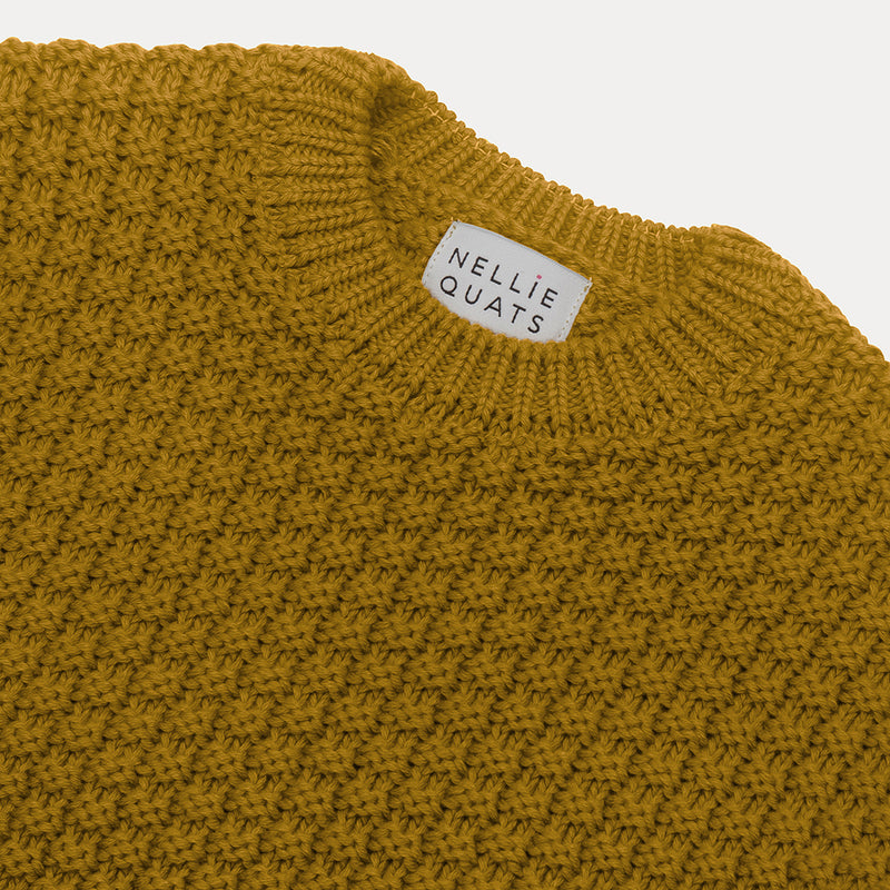 Scrabble Jumper | Golden Olive Organic Cotton Knit